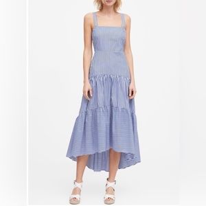 Banana Republic Blue Striped Tierd Maxi Dress Sz. 6P